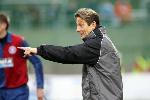 Fußball, Trainerhistorie, Wuppertaler SV Trainer Christoph John (Wuppertal) gibt Anweisungen Fußball Herren 3. Liga 2008 2009, Wuppertaler SV Borussia, WSV Einzelbild Wuppertal