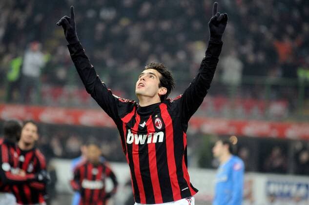Kaka (AC Mailand) - Torjubel - Fußball Herren Serie A 2008 2009, 1. Italienische Liga, AC Milan Einzelbild Mailand Freude,