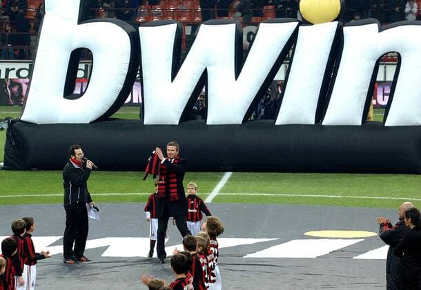 Neuzugang David Beckham (AC Mailand) wird den Anhängern vorgestellt - Fußball Herren Serie A 2008 2009, 1. Italienische Liga, AC Milan Totale Mailand