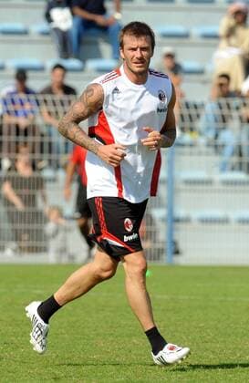 David Beckham (AC Mailand) - Fußball Herren Serie A 2008 2009, 1. Italienische Liga, Milan, Training, Trainingslager Einzelbild Dubai