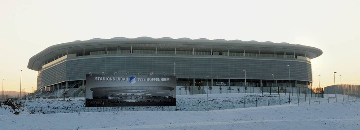 Rhein Neckar Arena - Heimspielstätte der TSG 1899 Hoffenheim Fußball 1. BL Herren Saison 2008 2009, TSG 1899 Hoffenheim Totale Sinsheim