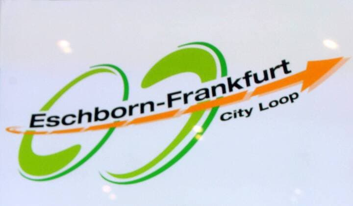 Logo des Eschborn Frankfurt City Loops 2009 Radsport Herren Vorschau Eschborn Frankfurt City Loop 2009, Pressekonferenz, Pressetermin, Straßenradsport, Straße Einzelbild o0 (Rund um den Henninger Turm) Sulzbach