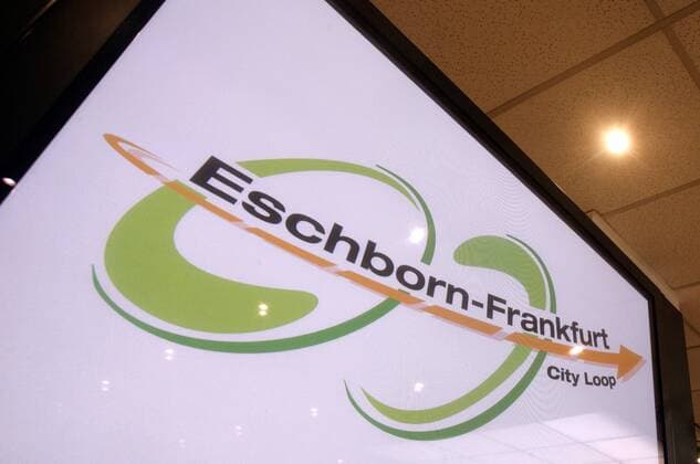 Logo des Eschborn Frankfurt City Loops 2009 Radsport Herren Vorschau Eschborn Frankfurt City Loop 2009, Pressekonferenz, Pressetermin, Straßenradsport, Straße Einzelbild o0 (Rund um den Henninger Turm) Sulzbach