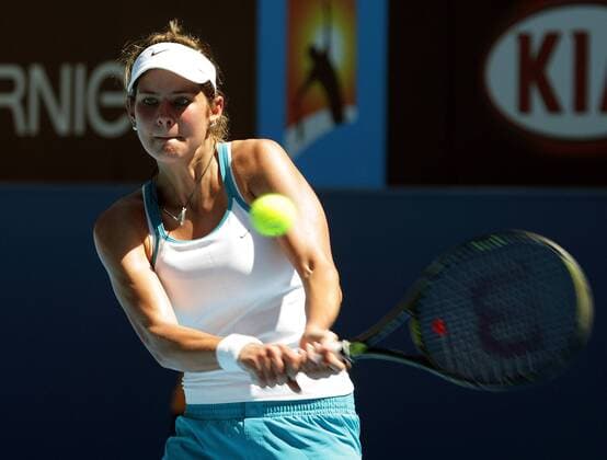 Julia Görges (Deutschland) Tennis Damen Australian Open 2009, WTA Tour Einzelbild Grand Slam Melbourne Dynamik,
