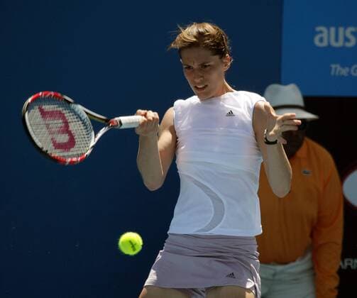 Andrea Petkovic (Deutschland) Tennis Damen Australian Open 2009, WTA Tour Einzelbild Grand Slam Melbourne Dynamik,