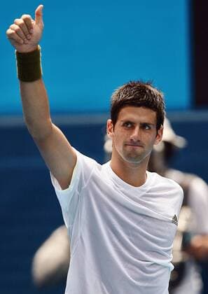 Novak Djokovic (Serbien) - Schlussjubel -  Tennis Herren Australian Open 2009, Grand Slam, ATP Tour Einzelbild Melbourne Freude,