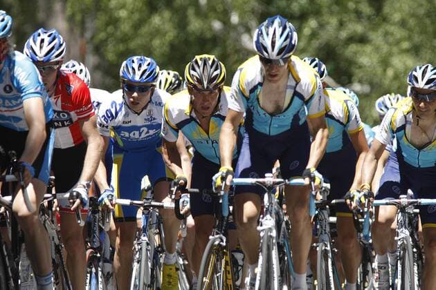 Lance Armstrong (USA Astana, Mitte) -  Radsport Herren Tour Down Under 2009, ProTour, Straßenradsport, Straße, Rad, Vdig Gruppe 2. Etappe: Hahndorf - Stirling