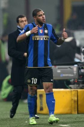 Adriano (Inter Mailand) -  Fußball Herren Coppa Italia 2008 2009, Italienischer Pokal, Pokalspiel, FC Internazionale Mailand, Inter Einzelbild Mailand
