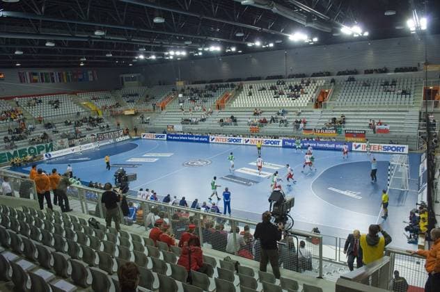Sporthalle Gradska Dvorana in Varazdin zur WM Partie Algerien vs. Russland Handball Länderspiel Herren WM 2009, Nationalmannschaft, Austragungsort, Wettkampfstätte, Spielstätten Totale Varazdin