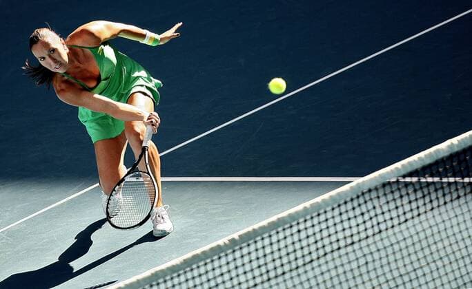 Jelena Jankovic (Serbien) -  Tennis Damen Australian Open 2009, Grand Slam, WTA Tour Einzelbild Melbourne Dynamik,