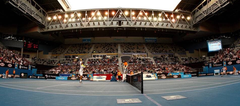 Hisense Arena in Melbourne, Austragungsort der Australian Open 2009 -  Tennis Herren Australian Open 2009, Grand Slam, ATP Tour, Totale Park, Flinders Melbourne