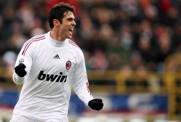 Kaka (AC Mailand) - Torjubel -  Fußball Herren Serie A 2008 2009, 1. Liga, AC Mailand, Milan Einzelbild Bologna Freude,