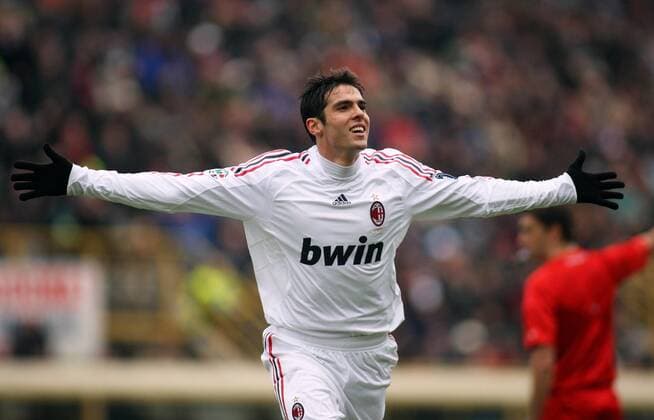 Kaka (AC Mailand) - Torjubel -  Fußball Herren Serie A 2008 2009, 1. Liga, AC Mailand, Milan Einzelbild Bologna Freude,