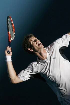 Andy Murray (Großbritannien) Tennis Herren Australien Open 2009, Grand Slam, ATP Tour Einzelbild Melbourne Dynamik,