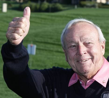 Arnold Palmer (USA) -  (LQN20090124708) Golf Herren Bob Hope Classic 2009, PGA Tour Einzelbild La Quinta Freude,