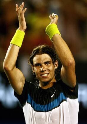Rafael Nadal (Spanien) - Jubel -  Tennis Herren Australian Open 2009, Grand Slam, ATP Tour Einzelbild Melbourne Freude,