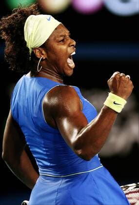 Serena Williams (USA) jubelt -  Tennis Damen Australian Open 2009, Grand Slam, WTA Tour Einzelbild Melbourne Begeisterung, Freude,