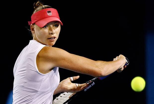 Vera Zvonareva (Rußland) -  Tennis Damen Australian Open 2009, Grand Slam, WTA Tour Einzelbild Melbourne Dynamik,