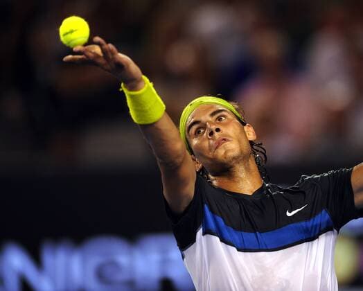 Rafael Nadal (Spanien) Tennis Herren Australian Open 2009, Grand Slam, ATP Tour Einzelbild Melbourne
