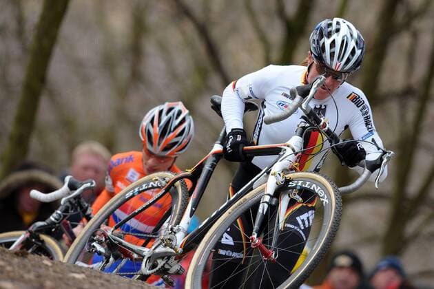 Hanka Kupfernagel (Deutschland) -  Radsport WM Damen Radcross WM 2009, Rad, Cross, Querfeldein, Querfeldeinrennen, Querfeldeinfahren, Cyclocross, Cyclo Einzelbild Hoogerheide