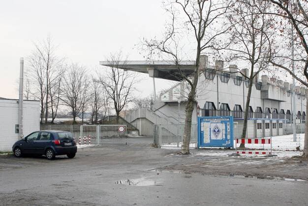 Eingangsbereich zum Stadion am Alsenweg, der Geschäftsstelle von Waldhof Mannheim Fußball Herren Regionalliga Süd 2008 2009, SV Waldhof Mannheim, Fotostory, Vereinsstory Totale Mannheim