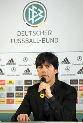 Bundestrainer Joachim Löw (Deutschland) - Pressekonferenz Fußball Herren Nationalteam 2009, Pressekonferenz, Pressetermin Einzelbild Düsseldorf