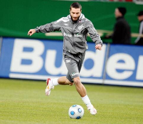 Mounir Hamoud (Norwegen) -  Fußball Herren Nationalteam 2009, Training Einzelbild Düsseldorf Dynamik,