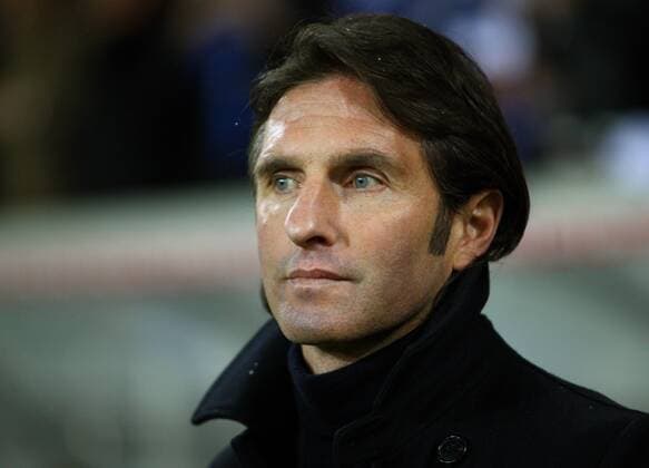 Trainer Bruno Labbadia (Leverkusen) nachdenklich Fußball 1. BL Herren Saison 2008 2009, Bayer 04 Leverkusen Porträt Sinsheim Nachdenklichkeit,