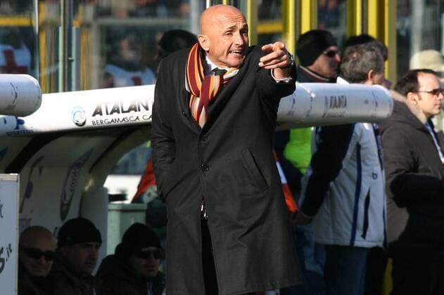 Trainer Luciano Spalletti (AS Rom) enttäuscht -  Fußball Herren Serie A 2008 2009, 1. Liga, Roma Einzelbild Bergamo Enttäuschung,