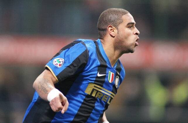 Adriano (Inter Mailand) - Torjubel -  Fußball Herren Serie A 2008 2009, 1. Italienische Liga, FC Internazionale, Einzelbild Mailand Freude,