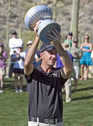 Geoff Ogilvy (Australien) - Sieger des WGC Accenture Matchplay 2009 in Marana - (Icon3175051) Golf WM Herren World Golf Championships 2009, WGC Accenture Matchplay, Match Play, PGA Tour, Einzelbild Marana Freude, EDITORIAL USE ONLY