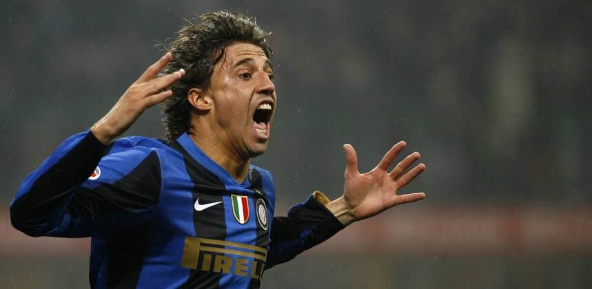 Hernan Crespo (lnter Mailand) - Torjubel -  Fußball Herren Serie A 2008 2009, 1. Liga, FC Internazionale Mailand, Vdig Einzelbild Mailand Freude,