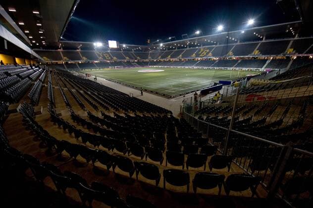 Leeres Stade de Suisse - Heimspielstätte der BSC Young Boys Bern -  Fußball Herren Schweizer Cup 2008 2009, Pokal, Pokalspiel, BSC Young Boys Bern Totale Wankdorf, Wankdorfstadion Bern Leere,