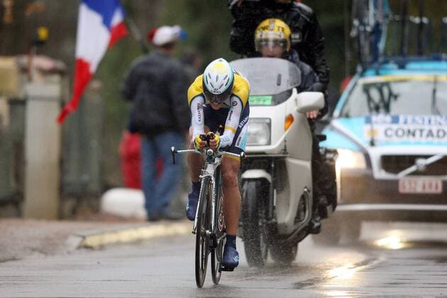 Alberto Contador (Spanien Astana) -  Radsport Herren Paris Nizza 2009, Straßenradsport, Straße, Rad, Prolog, Zeitfahren, Einzelzeitfahren Einzelbild Amilly