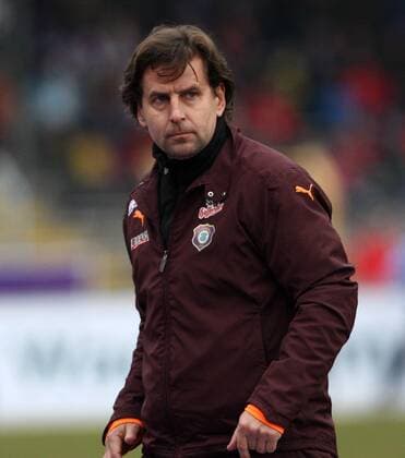 Trainer Heiko Weber (Aue) Fußball Herren 3. Liga 2008 2009, FC Erzgebirge Aue Einzelbild Aue
