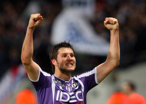 Andre Pierre Gignac (Toulouse) - Torjubel -  (pan30505) Fußball Herren Ligue 1 2008 2009, 1. Französische Liga, FC Toulouse Einzelbild Toulouse Freude,