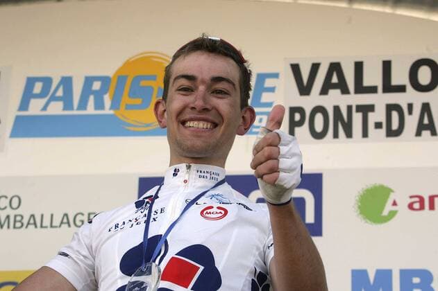 Jeremy Roy (Frankreich Francaise des Jeux) gewinnt die 5. Etappe bei Paris Nizza 2009 Radsport Herren Paris Nizza 2009, Straßenradsport, Straße, Rad, Vdig Einzelbild 5. Etappe: Annonay - Vallon Pont d Arc darc Freude,