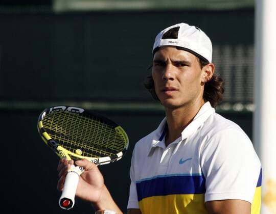 Rafael Nadal (Spanien) Tennis Herren 2009, ATP Tour o0 BNP Paribas Open Einzelbild Indian Wells