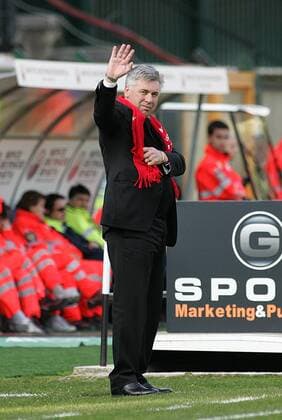 Trainer Carlo Ancelotti (AC Mailand) - Fußball Herren Serie A 2008 2009, 1. Liga, Milan Einzelbild Siena