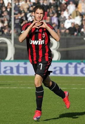 Alexandre Pato (AC Mailand) - Torjubel - Fußball Herren Serie A 2008 2009, 1. Liga, Milan Einzelbild Siena