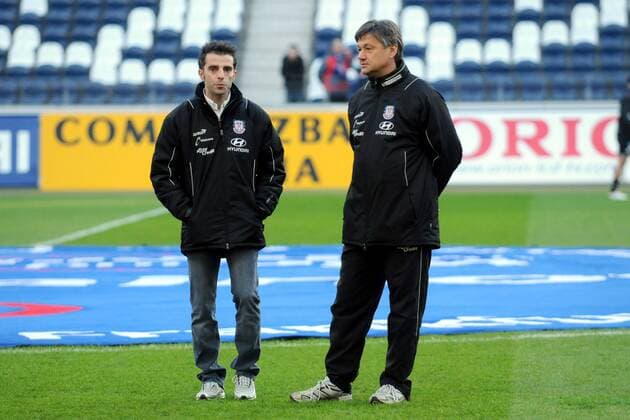 Fußball, Trainerhistorie, FSV Frankfurt Teamchef Tomas Oral (li.) und Trainer Ramon Berndroth (beide FSV Frankfurt) Fußball 2. BL Herren Saison 2008 2009, Vdig Gruppe Frankfurt M.
