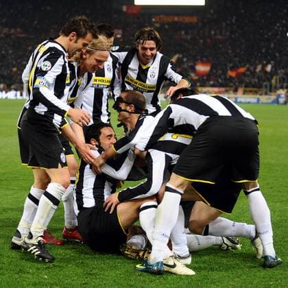 Torjubel Juventus Turin -  Fußball Herren Serie A 2008 2009, 1. Italienische Liga, Juventus Turin, Juve Gruppe Rom Freude,