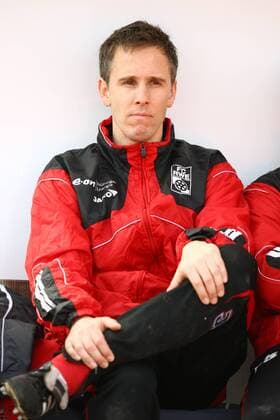 Thorsten Judt (Erfurt) auf der Bank Fußball Herren 3. Liga 2008 2009, FC Rot Weiss Erfurt, RW, RWE Einzelbild Erfurt