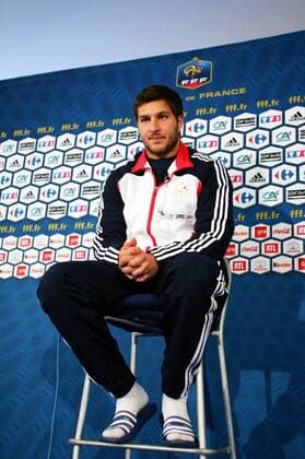 Andre Pierre Gignac (Frankreich) - Pressekonferenz -  (pan30721) Fußball Herren Nationalmannschaft 2009, Pressekonferenz, Pressetermin, Einzelbild Clairefontaine