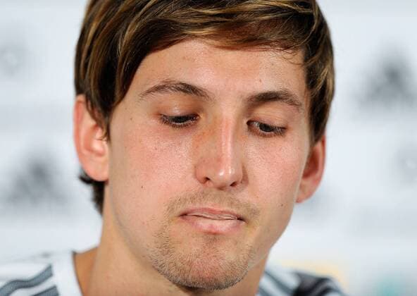 Torwart Rene Adler (Deutschland) nachdenklich Fußball Herren Nationalteam 2009, Pressekonferenz, Pressetermin, Vdig Porträt Leipzig Nachdenklichkeit,