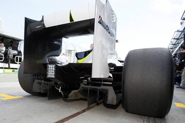 Umstrittener Diffusor am Brawn GP F1 Boliden Motorsport Grand Prix Herren Großer Preis von Australien 2009, Formel 1 WM, F1, F, GP, Vdig Einzelbild Albert Park Melbourne