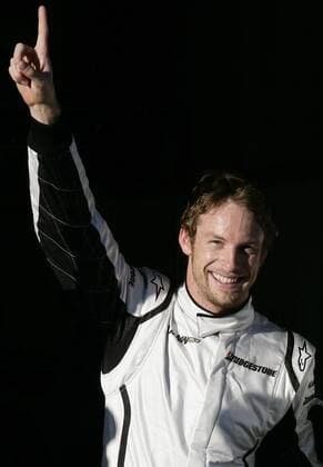 Jenson Button (England Brawn GP) - Pole Position beim GP von Australien 2009 Motorsport Grand Prix Herren Großer Preis von Australien 2009, Formel 1 Weltmeisterschaft, F1, F, GP, WM, Qualifying Einzelbild Albert Park Melbourne Freude,