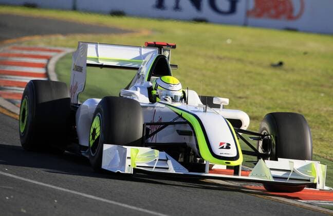 Jenson Button (England Brawn GP) in seinem Boliden Motorsport Grand Prix Herren Großer Preis von Australien 2009, Formel 1 Weltmeisterschaft, F1, F, GP, WM Einzelbild Albert Park Melbourne