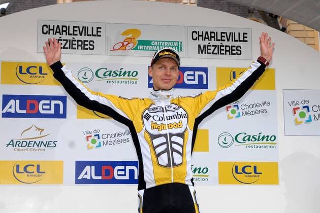 Tony Martin (Deutschland Columbia Highroad) gewinnt das Einzelzeitfahren der Criterium International 2009 Radsport Herren Criterium International 2009, Straßenradsport, Straße, Rad Einzelbild 3. Etappe: Charleville Mezieres Freude,
