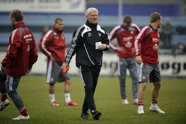 Nationaltrainer Morten Olsen (Dänemark) -  Fußball Herren Nationalmannschaft 2009, Training Gruppe Helsingör